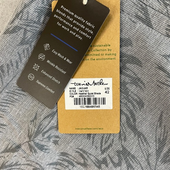 Travis Mathew Mens 42 Jaguar Heather Quiet Shade Floral Print Golf Shorts Flat - Picture 5 of 8